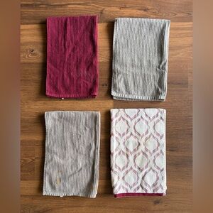 Cuisinart Set of 4 Textured Kitchen Towels – Gray & Burgundy 🍽️